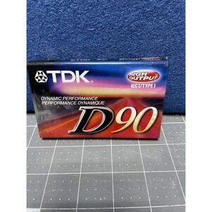 TDK D90 Blank Audio Cassette Tapes High Output ICEI/Type I SEALED